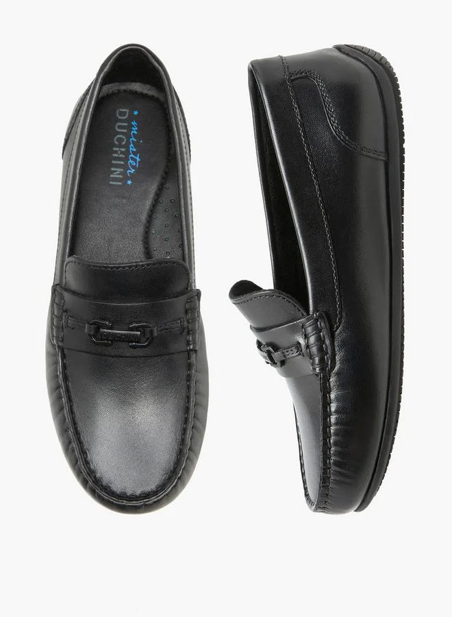 Mister Duchini Boys Metal Accent Loafers