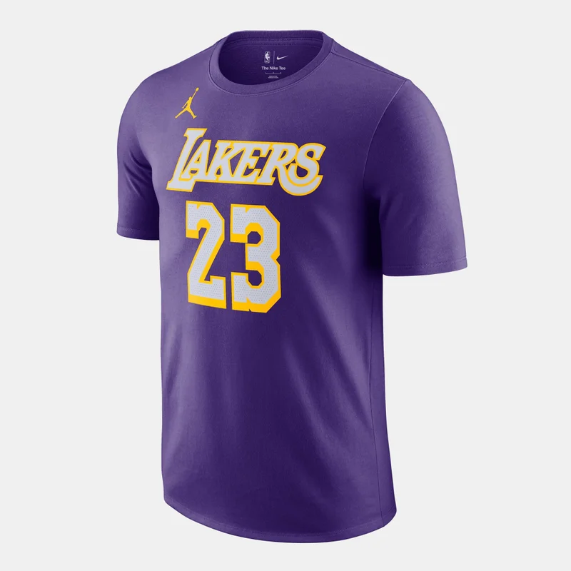 نايكي Men's NBA LeBron James Los Angeles Lakers Essentials T-Shirt
