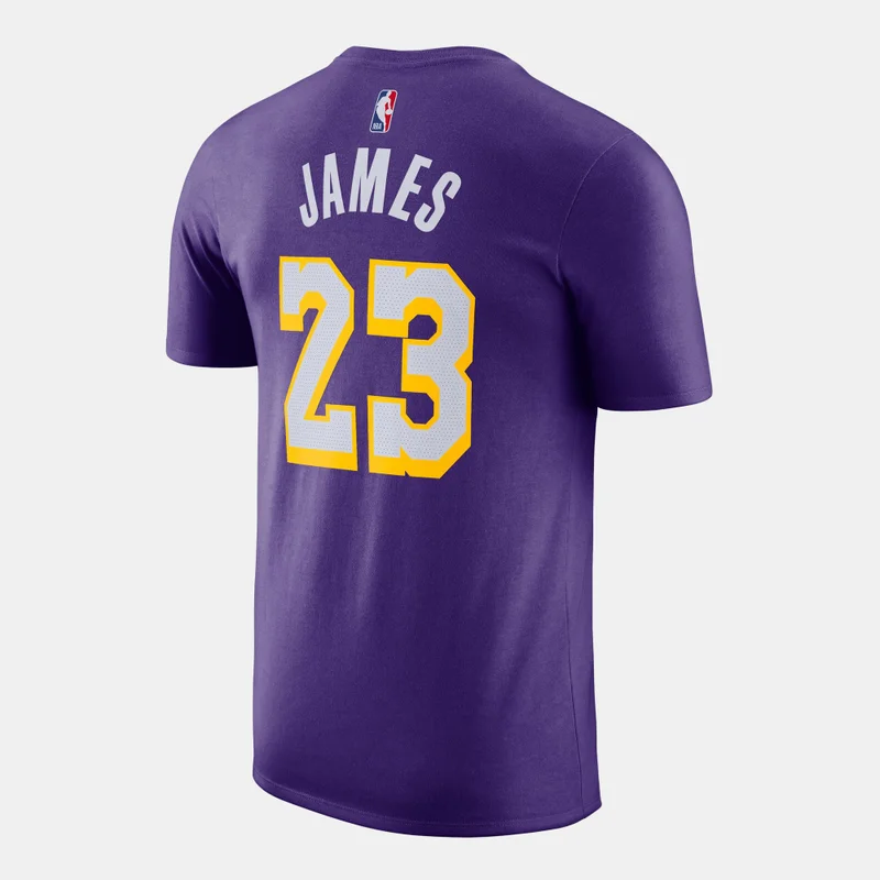 نايكي Men's NBA LeBron James Los Angeles Lakers Essentials T-Shirt