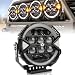 POVTOR 9 Inch Round LED OffRoad Light 1PC 13000LM 148W LED Driving Light with HighLow Brightness White Halo DRL Waterproof Compatible with Jeep Tacoma 4Runner Truck SUV UTV Pickup - Image 2
