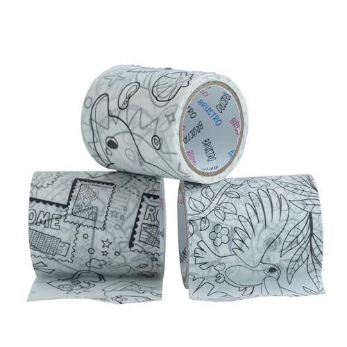 BRUSTRO Washi Masking Tapes DIY Colouring Tapes, 50 mm x 5 mtrs (Set of 3) - Image 4