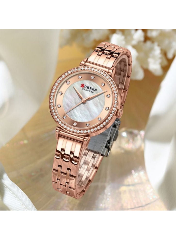 CURREN CURREN Fashion Women Watch Top Brand Luxury Lady Girl Wristwatch Rose  Stainless Steel Bracelet Classic Female Clock 9087 - Image 1
