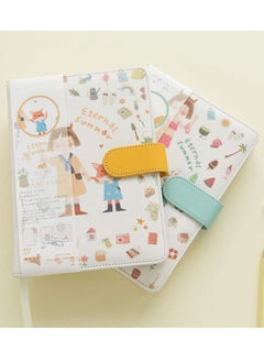 Y&D Notebook Cute Cartoon Leather Diary Journal Planner Travelers Agenda-Green, 2Pcs  - Image 1