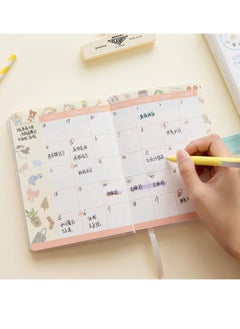 Y&D Notebook Cute Cartoon Leather Diary Journal Planner Travelers Agenda-Green, 2Pcs  - Image 4