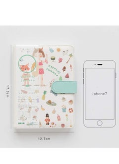 Y&D Notebook Cute Cartoon Leather Diary Journal Planner Travelers Agenda-Green, 2Pcs  - Image 5