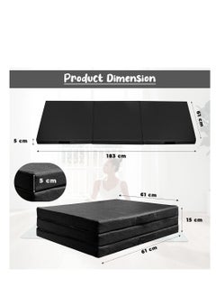 UKR UKR Tri-Fold Fitness Exercise Training Aerobic Fitness Gym & Gymnastics Balance Padded Mat (183x61x5 cm)  - Image 5