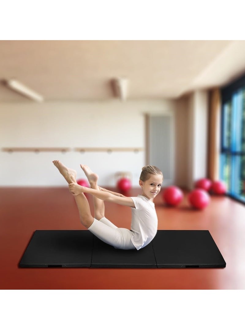 UKR - UKR Tri-Fold Fitness Exercise Training Aerobic Fitness Gym & Gymnastics Balance Padded Mat (183x61x5 cm) - Image 1