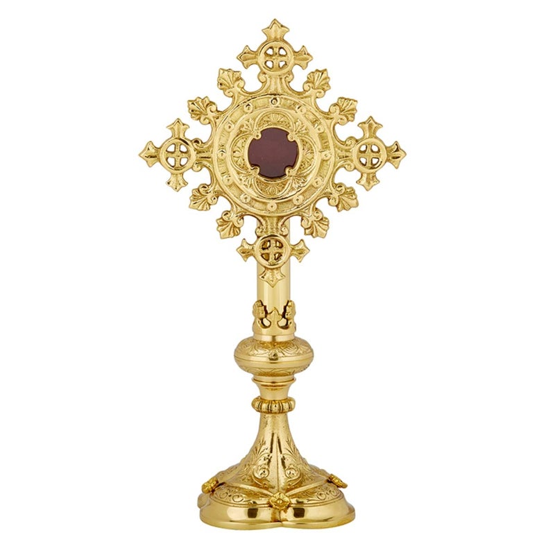 Autom Religious Ornate Brass Monstrance Reliquary Box 13 Inch