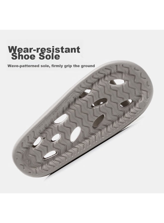 GUOLUOFEI Guoluofei Bathroom Slippers For Men And Women, Summer Indoor Shower Hollow Water-draining Eva Bathroom Sandals, Yellow, Size 40-41  - Image 4