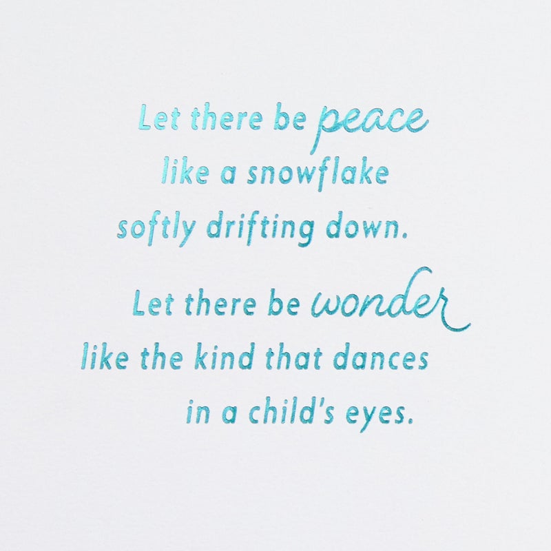 Hallmark Thomas Kinkade Christmas Card (Wishes for Christmas  Snowy Town) - Image 3