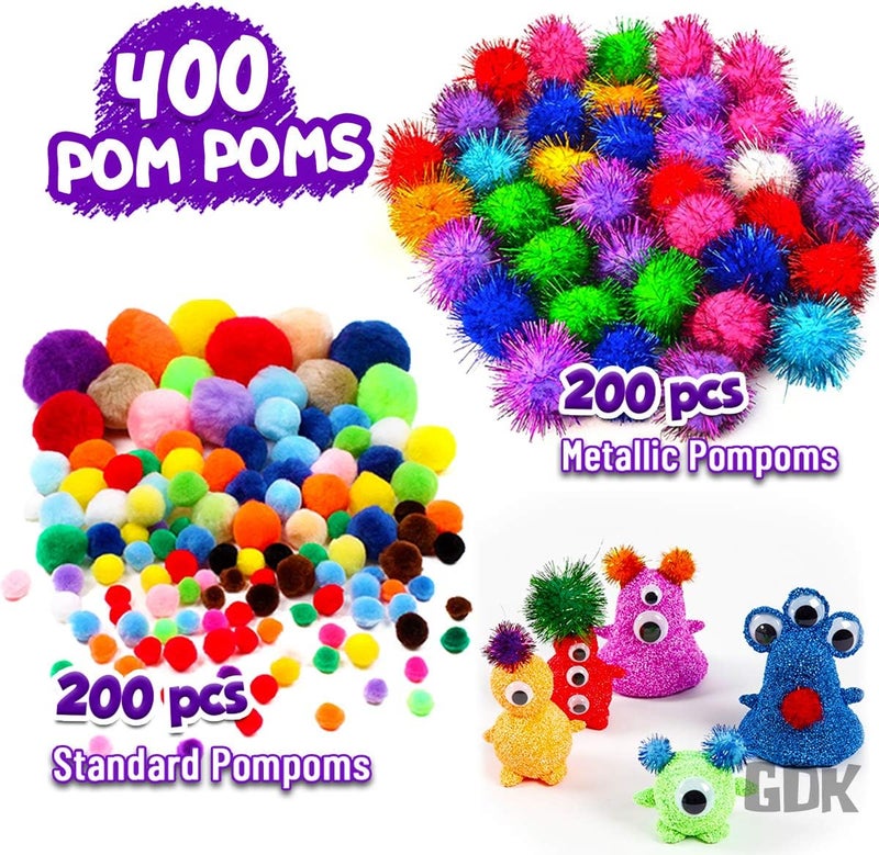 Goody King GoodyKing Arts and Crafts Supplies for Kids - 1170Pcs+ Craft Art Supply Kit for Toddlers Kids Craft Supplies & Materials Age 4 5 6 7 8 9 - Christmas D.I.Y. Crafting School Supplies - Image 3