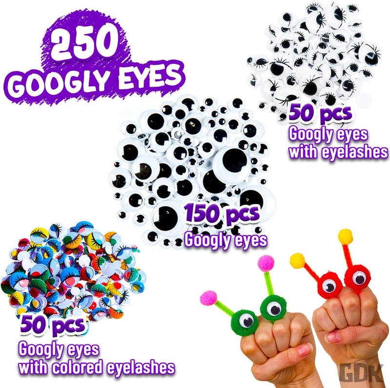 Goody King GoodyKing Arts and Crafts Supplies for Kids - 1170Pcs+ Craft Art Supply Kit for Toddlers Kids Craft Supplies & Materials Age 4 5 6 7 8 9 - Christmas D.I.Y. Crafting School Supplies - Image 4