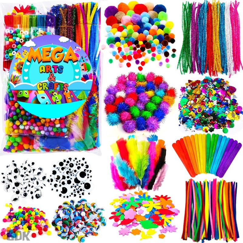 Goody King GoodyKing Arts and Crafts Supplies for Kids - 1170Pcs+ Craft Art Supply Kit for Toddlers Kids Craft Supplies & Materials Age 4 5 6 7 8 9 - Christmas D.I.Y. Crafting School Supplies - Image 1