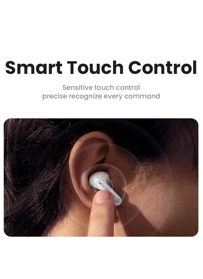 Usams - Wireless Earbuds with Dual Mic, ENC Noise Cancellation, Bluetooth 5.3, 50H Battery Life, 13mm HD Speaker, Deep Bass, Smart Touch Control - Image 1