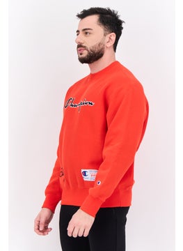 Champion Men Standard Fit Long Sleeve Outdoor Sweatshirts, Red Combo  - Image 2