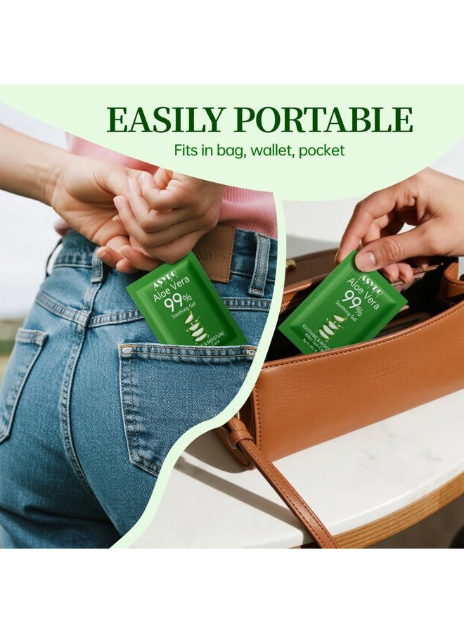 ASYBO 30 Pack Natural Aloe Vera Gel - 99% Pure Moisturising Aloe Vera, Soothing and Moisturising, Sunburn and Scar Repair, Portable Travel Size - Image 4
