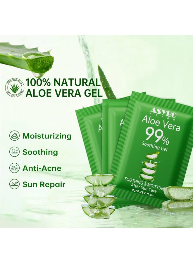 ASYBO 30 Pack Natural Aloe Vera Gel - 99% Pure Moisturising Aloe Vera, Soothing and Moisturising, Sunburn and Scar Repair, Portable Travel Size - Image 2