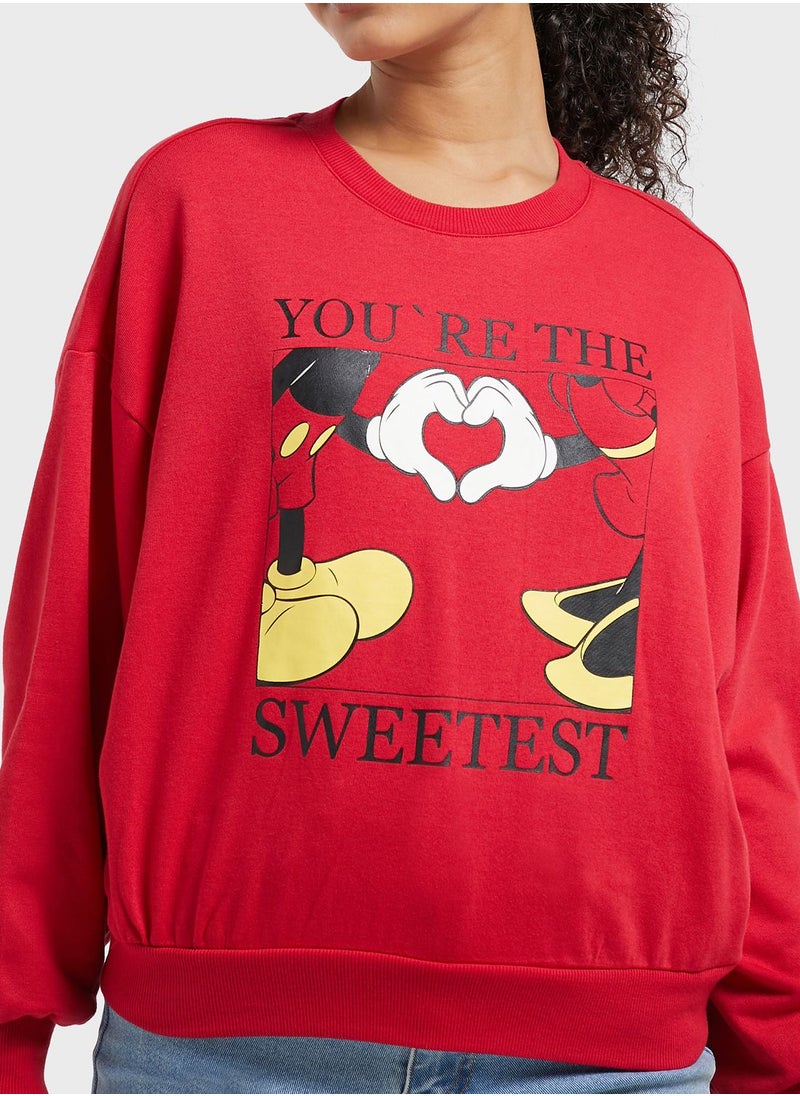 ONLY - Crew Neck Graphic Sweatshirt - Image 1