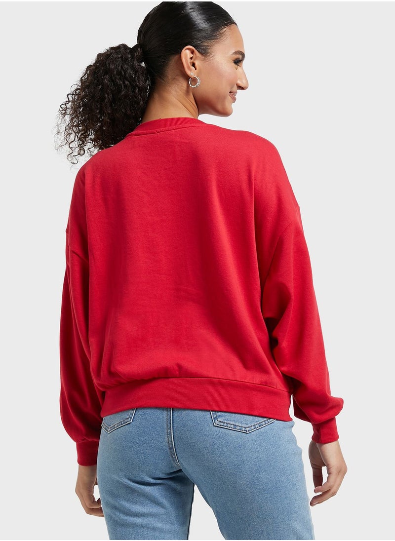 ONLY - Crew Neck Graphic Sweatshirt - Image 1