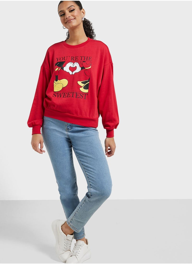 ONLY - Crew Neck Graphic Sweatshirt - Image 1