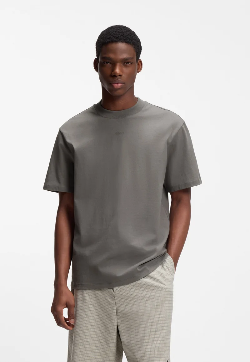 HUGO Relaxed-fit T-shirt in cotton with logo print
