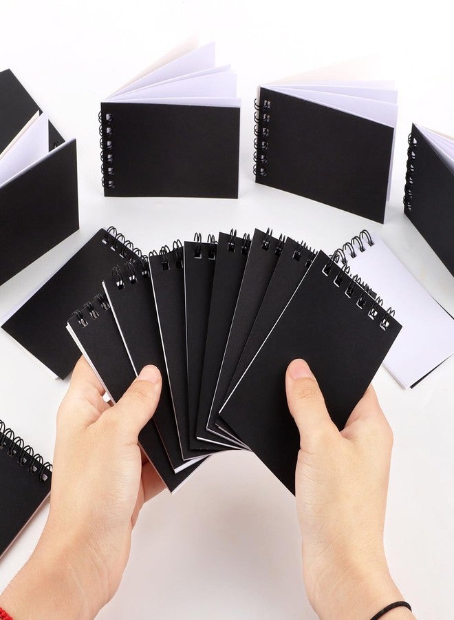 Atiloy Mini Spiral Notebooks Bulk Black Pocket Notebooks Small Pocket Notepads Memo Pads for Kids Note Taking, Writing, Students Classroom, Home, Office, Travel - Image 2