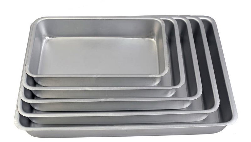 JAYCO Aluminium Multi-Purpose Deep Trays for Serving/Baking/Sweets/Freezer - Set of 4 Pieces - Image 2