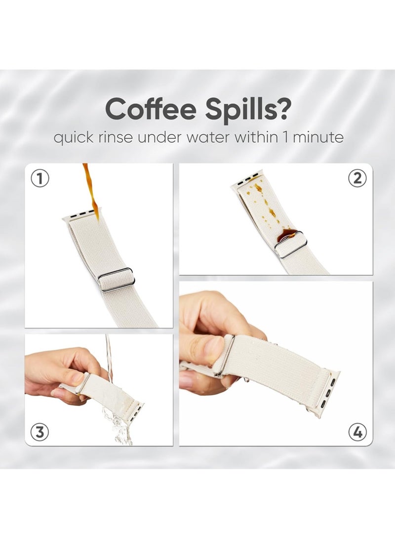 X-level Nylon Watchband Replacement Bracelet for iWatch Series 10/11 46mm,Compatible with iWatch Band, Sport Strap Replacement WristBands, Soft Nylon Elastic Braided Strap for iWatch Series 11 10 9 8 7 6 5 4 ultra 2 ultra 3 ultra SE SE 2 SE 3 (5 PCS, 44/45/49mm) - Image 4