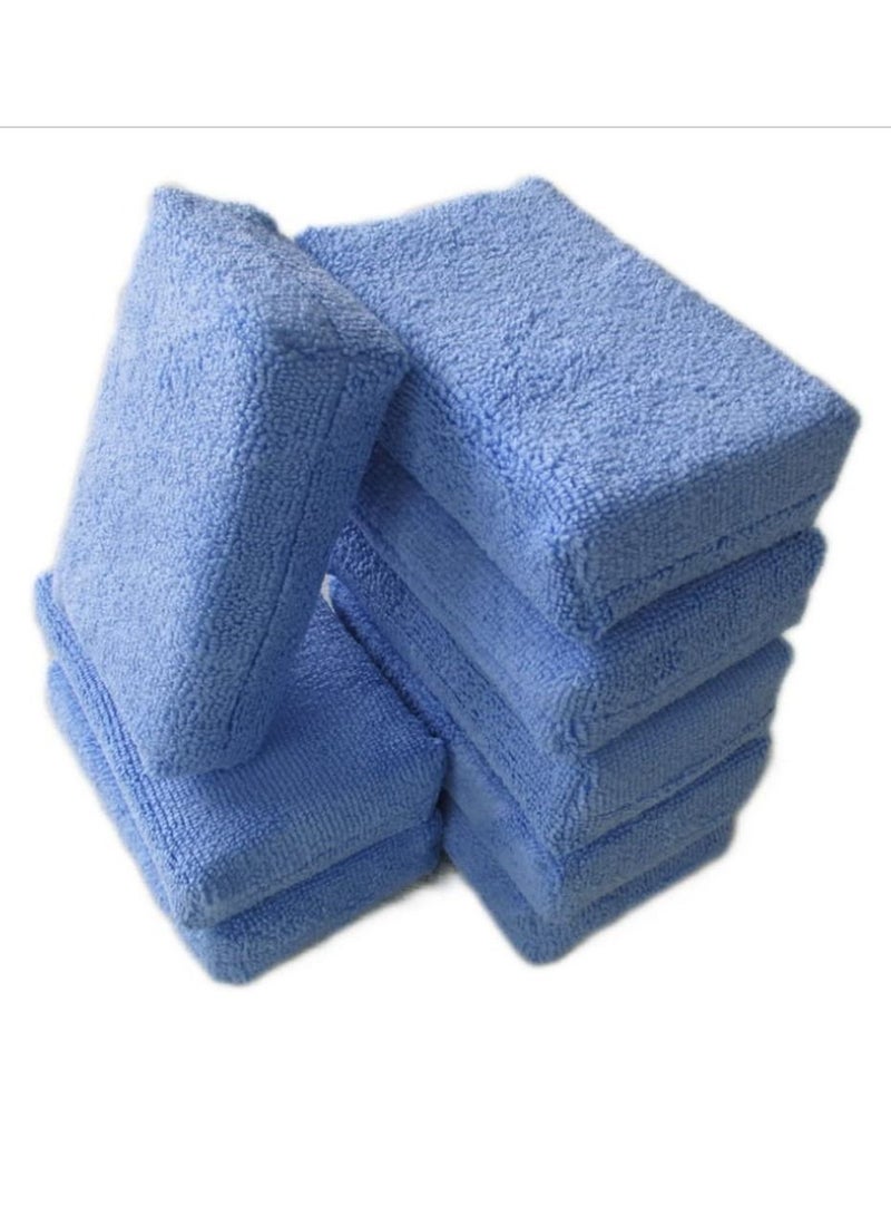 سيوسي 8 ضمادات من الألياف الدقيقة ، إسفنج من الألياف الدقيقة ، وسادات غسيل السيارات ، وسادات التنظيف ، رائعة لتطبيق الشمع ، ومانعات التسرب والمكيفات الأخرى - Image 1