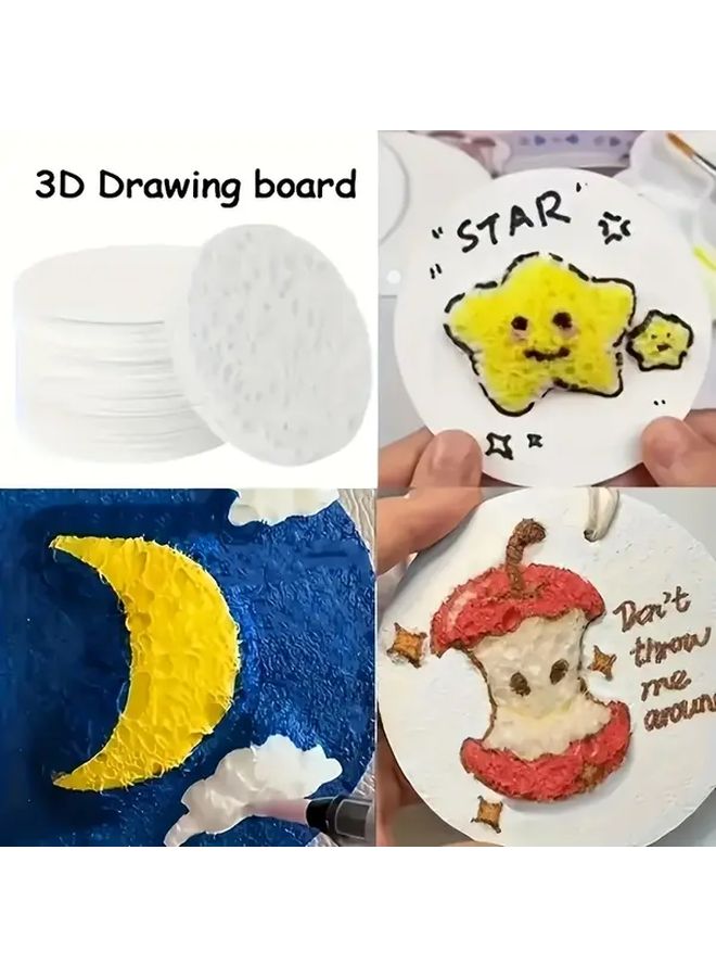 30 قطعة لوحة رسم إسفنجية ثلاثية الأبعاد ورق أدوات رسم DIY تصميم إبداعي - Image 5
