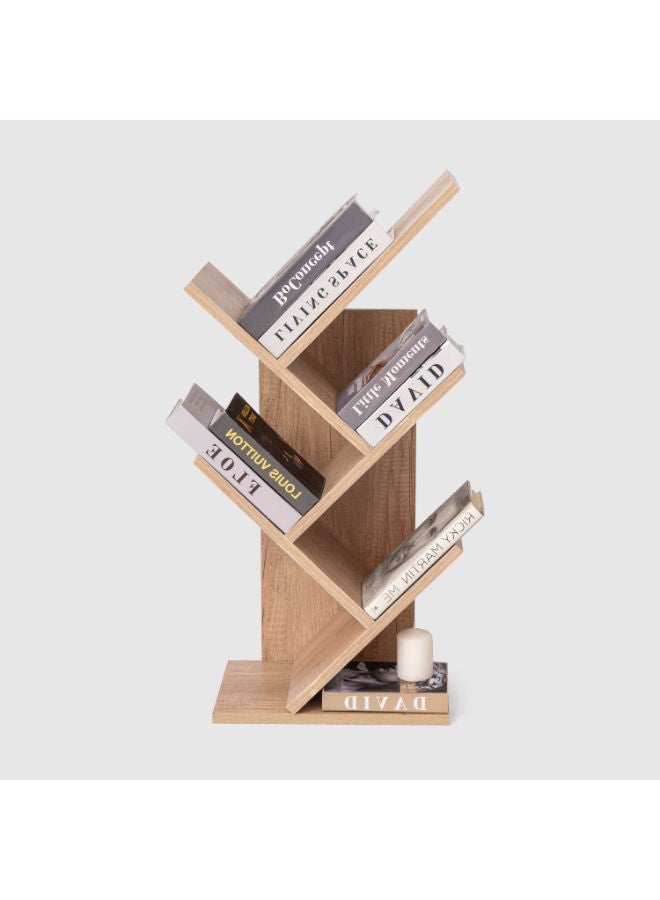 Hometown Homztown Groove Bookshelf in Beige – Sleek and Functional Display for Books & Accessories, H60 x W30 x D18.5 cm  - Image 1