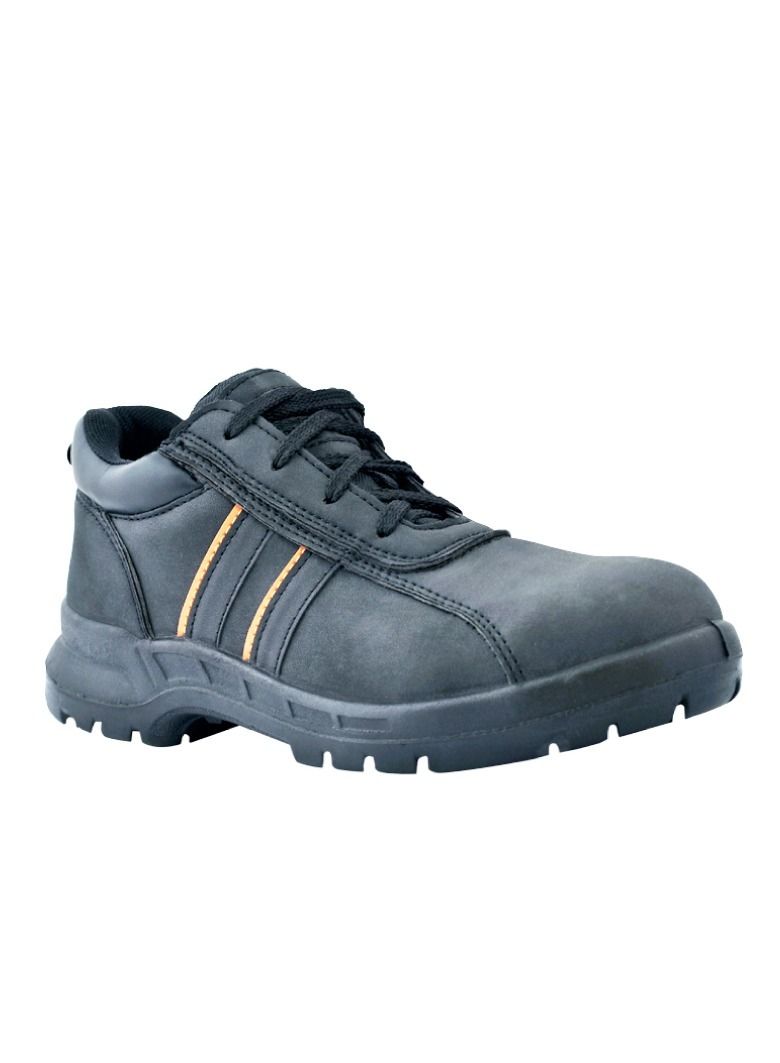 Vaultex Low Ankle Breathable Leather Steel Toe Double Density protected Safety Shoes 42Size Black