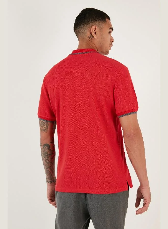 Buratti Buratti Cotton Slim Fit Stripe Detailed Buttoned Polo Collar 4-Pack T Shirt Men's T SHIRT 5902118S4