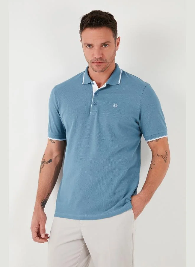 Buratti Buratti Cotton Slim Fit Stripe Detailed Buttoned Polo Collar 4-Pack T Shirt Men's T SHIRT 5902118S4