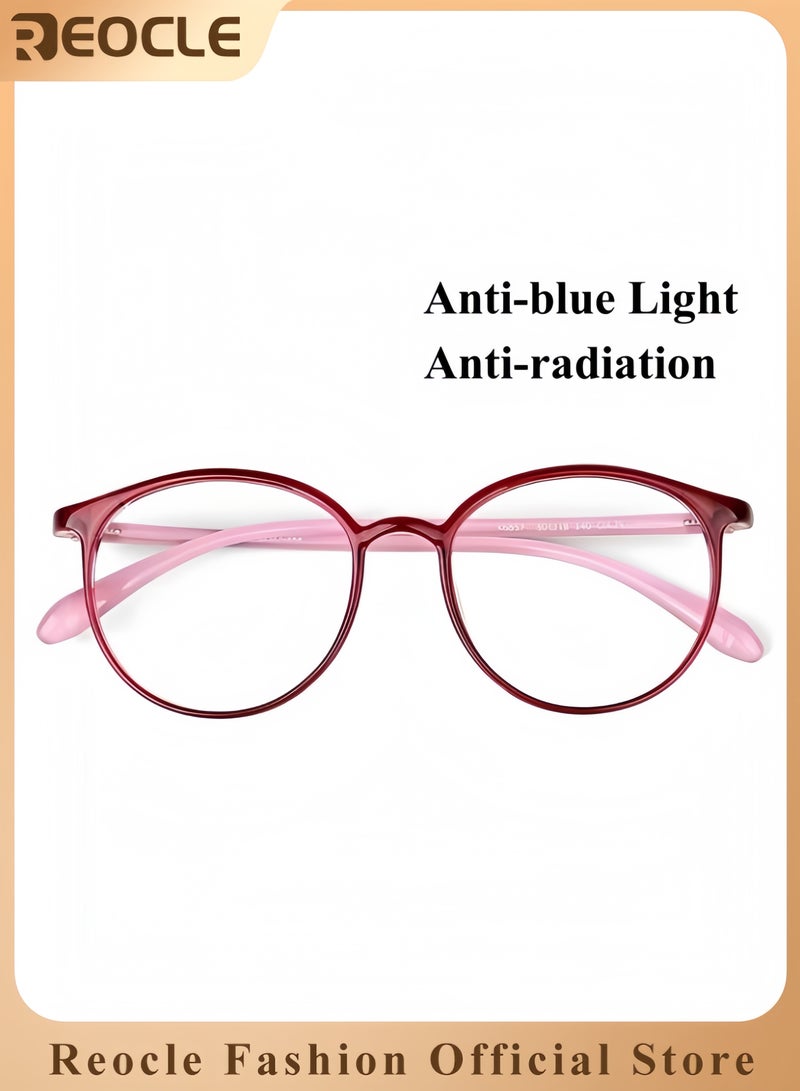REOCLE Blue Light Blocking Glasses Computer Reading & Gaming & TV & Phones Glasses Anti Eyestrain UV Glare Glasses for Women Men  - Image 1