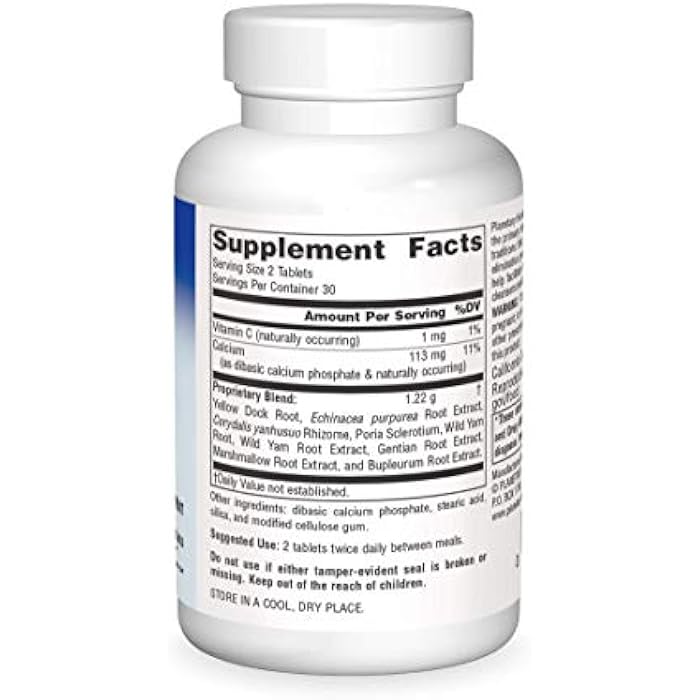Planetary Herbals Yellow Dock Skin Cleanse, 60 Tablets, 60 Count - Image 3