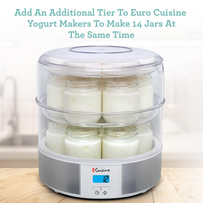 Euro Cuisine Euro Cuisine GY4 Yogurt Maker Expansion Tray, Additional Tier for Yogurt Maker Machines, BPA-Free, Dishwasher Safe, Compatible with YM80, YM100, YM650  - Image 3