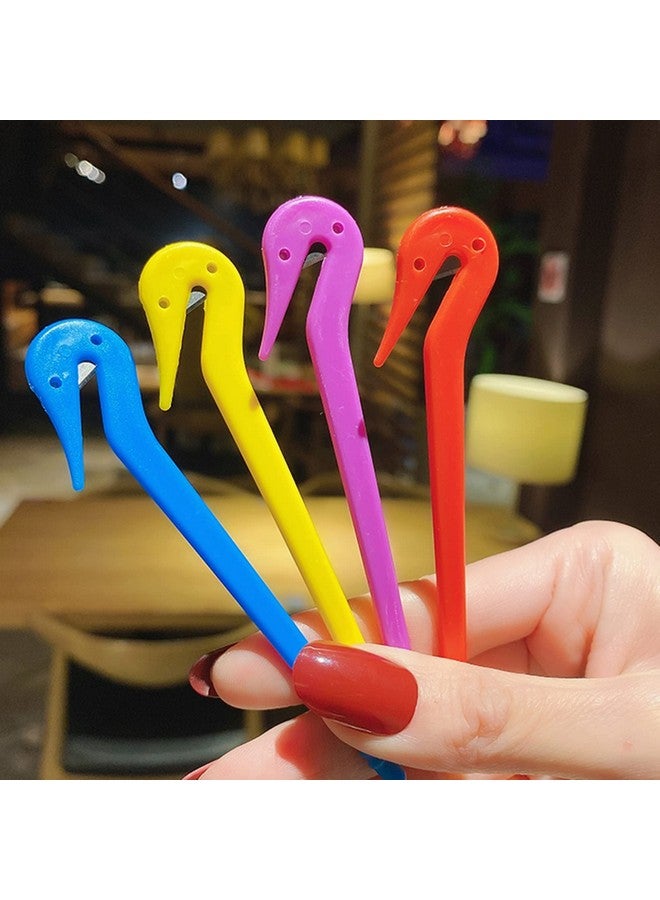 AEGYPIUS Elastic Hair Bands Remover Cutter, Hair Braiding Tools, Clear Rubber Bands for Hair, Elastic Band Cutter, 4 Color Pack of Pink Pony Picks, Easy Grip Tools & Accessories - Image 2