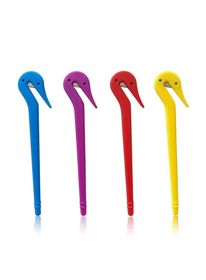 AEGYPIUS Elastic Hair Bands Remover Cutter, Hair Braiding Tools, Clear Rubber Bands for Hair, Elastic Band Cutter, 4 Color Pack of Pink Pony Picks, Easy Grip Tools & Accessories - Image 1