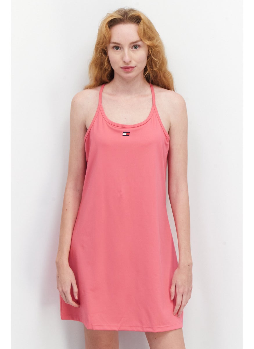 Tommy Hilfiger Sport - Women Sportswear Fit Brand Logo Tank Mini Dress, Pink - Image 1