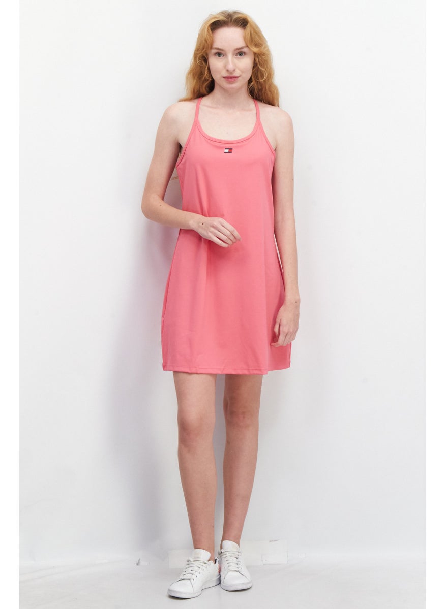 Tommy Hilfiger Sport - Women Sportswear Fit Brand Logo Tank Mini Dress, Pink - Image 1