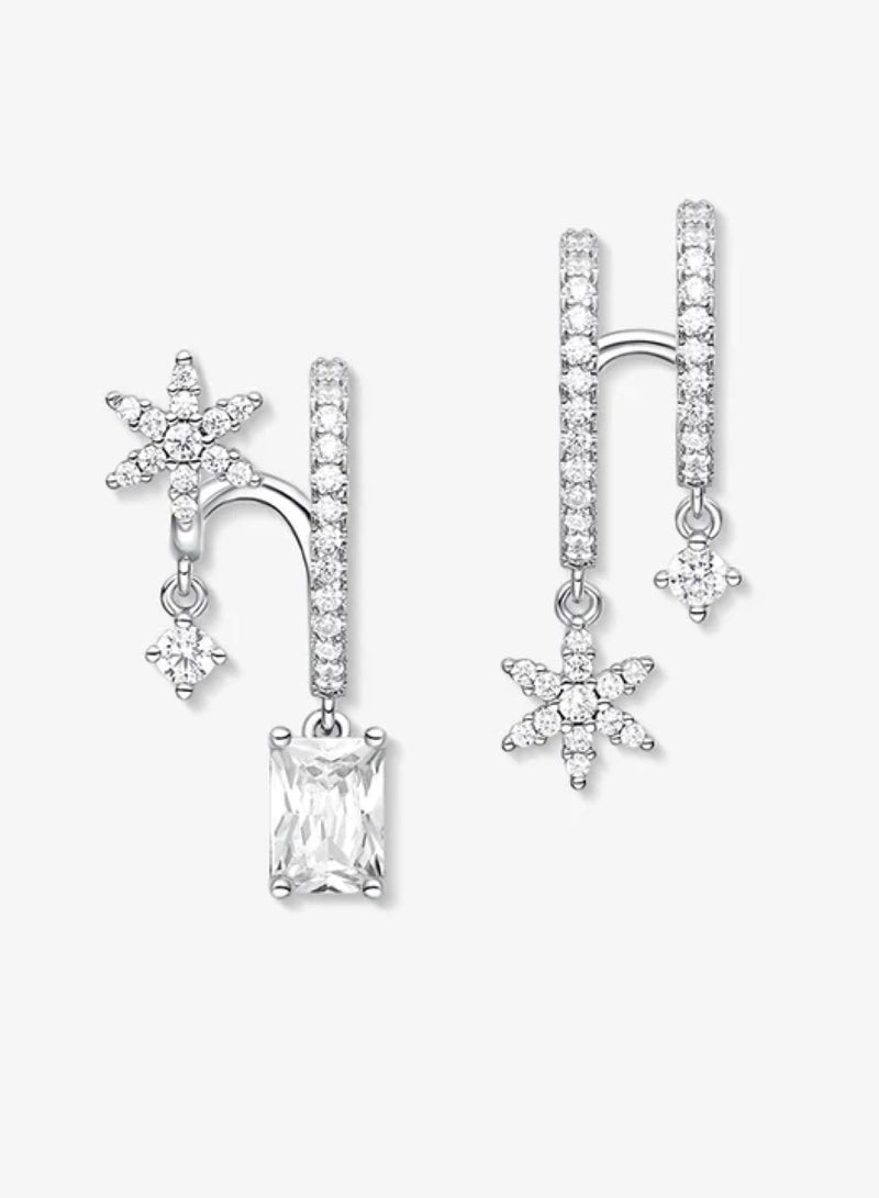 HEFANG CRYSTAL SNOWFLAKE EARRINGS - Image 1