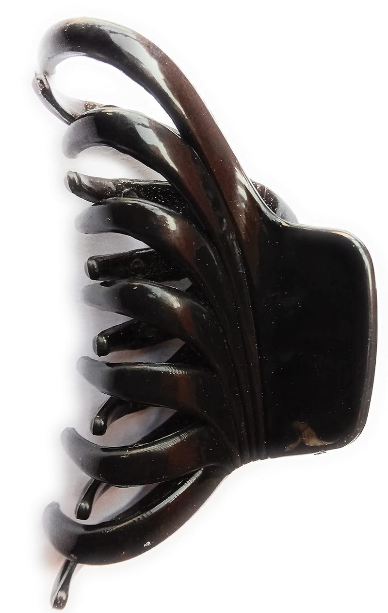 Generic hair clutcher claw medium size pack of 3 different designs in black colour size approx 8 cm  - Image 5