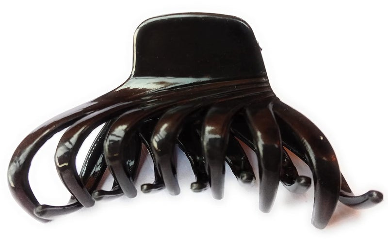Generic hair clutcher claw medium size pack of 3 different designs in black colour size approx 8 cm  - Image 3