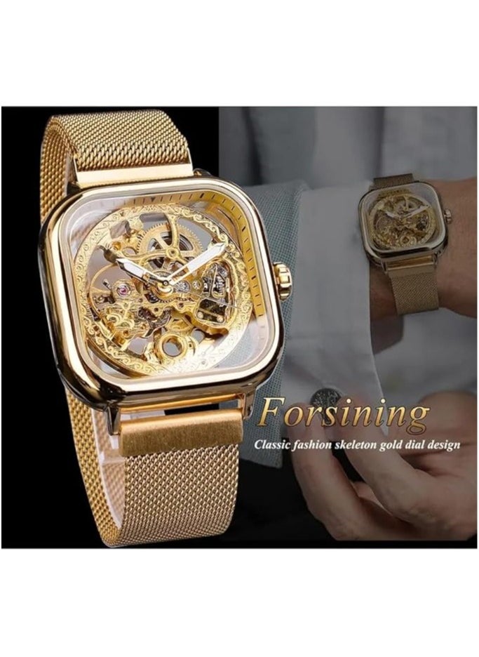 FORSINING - Watches for Men Watch Stainless Steel Luxury Luminous Water Resistant Automatic Mechanical Wristwatch - Image 1