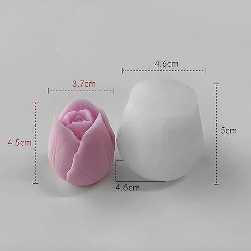 ESEDAGE 2 Pack Tulip Mold Tulip Resin Candle Mold - Silicone 3D Molds for Candy & Home Decor - Resin Casting & Making Molds - Image 3
