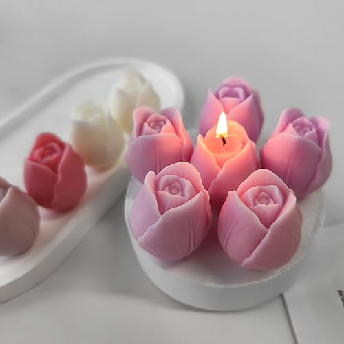 ESEDAGE 2 Pack Tulip Mold Tulip Resin Candle Mold - Silicone 3D Molds for Candy & Home Decor - Resin Casting & Making Molds - Image 1