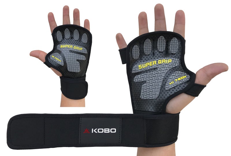 Kobo WTG-22 Lycra-Spandex Gym Gloves, Small (Black) - Image 3