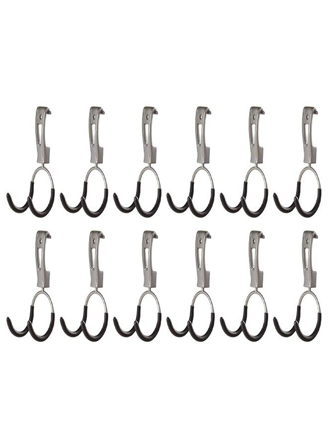 Rubbermaid Universal Powder Coaded Metallic Fasttrack Hanging Garage Hook Organizers for Ladder, Tool, and Bike Storage (12 Pack) - Image 1