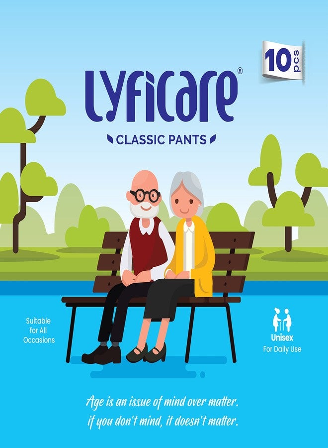 Lyficare Classic Adult Diaper Extra Large Size (XL) - 20 Units (Pack of 2) | Unisex Diapers Pants | Waist (90-125 cm) | Wetness Indicator, Super absorb, 360° Protection & 0% Leakage | For Men & Women - Image 2
